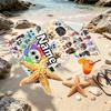 Custom Name Personalized Dandy's World Print Beach Towel, for Trip Camping Beach Party Home Decor, Birthday Gift for Family & Friends