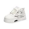 Damen Mode Schnür-Sneaker Rutschfeste Dicke Sohle Kunstleder Leicht Outdoor Bequem Laufschuhe Gehen Schuhe für Damen