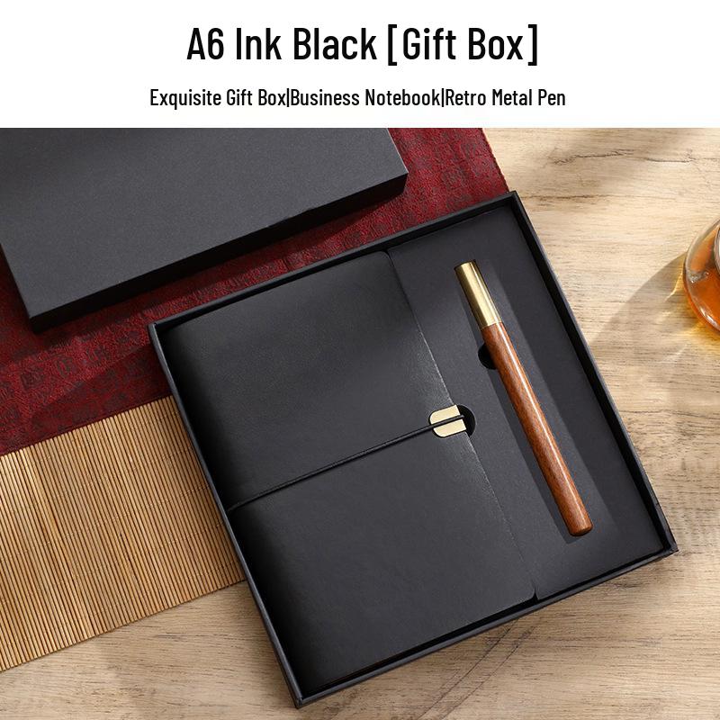 In-stock Retro Custom-Bound Three-Fold A6 Student Notebook with Logo Customization