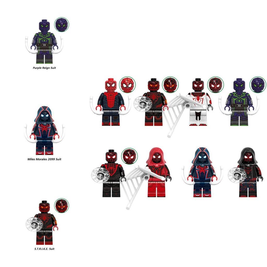 G0120 Superhero Building Blocks Spider-man Great Responsibility Suit In Red Cape