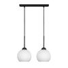 Ceiling Hanging Lamp Overhang Strip Over Kitchen Table White Balls 2Xe27 Fiona 14-988