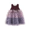 Youyou Girls' Winter Gradient Sequin Princess Vest Dress