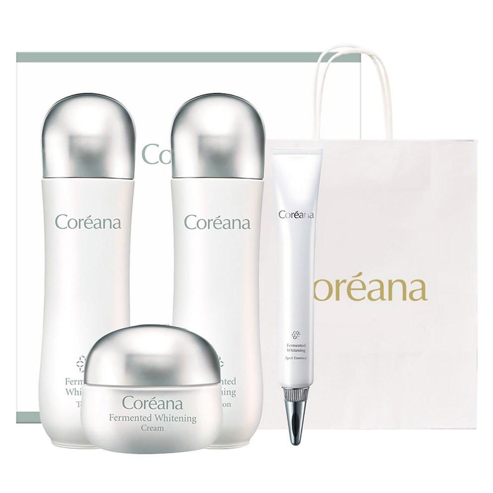 [Coreana] Fermentation Whitening 3-Piece Set + Spot Essence + Shopping Bag, 1 Set