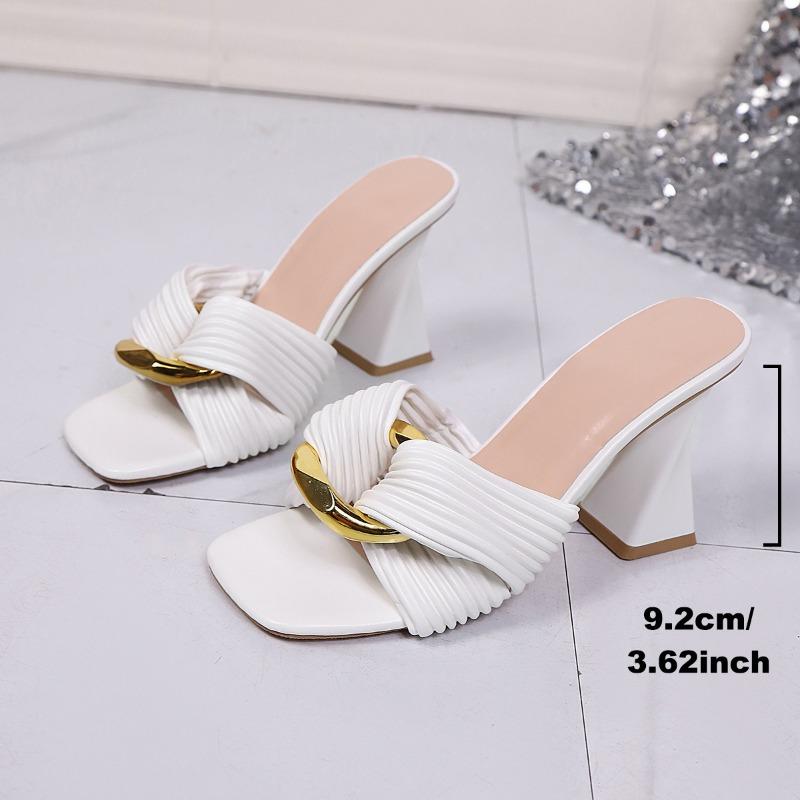 Women S Plus Size Square Toe Block Heel Sandals Sexy Summer Style