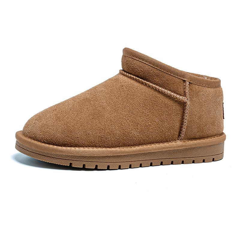 Integrierte Pelz-Schneestiefel Herren und Damen Winter verdickt warm wasserdicht rutschfest Samt Baumwollschuhe Große Baumwollschuhe