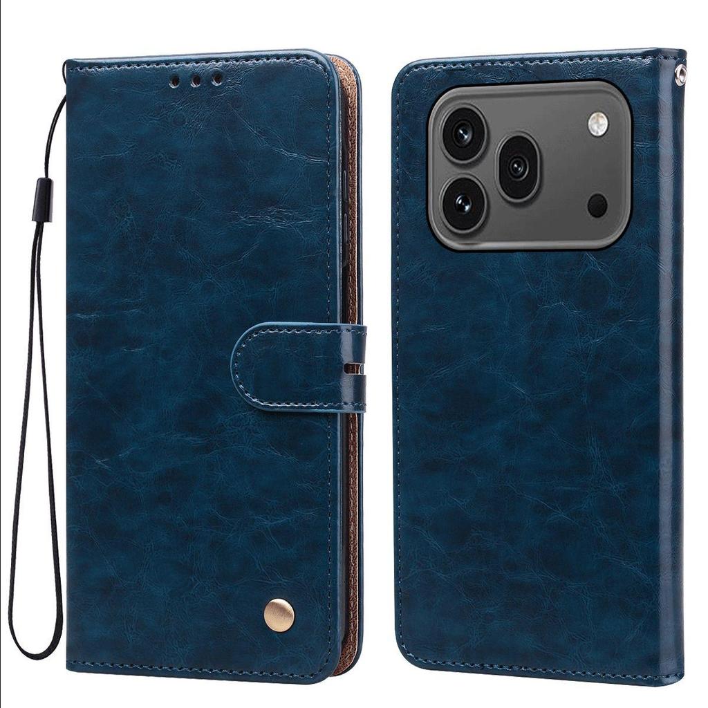 Vintage Crazy Horse Texture PU Leather Flip Wallet Phone Case for HONOR 600 Pro Card Holder Kickstand Shockproof Protective Cover