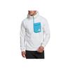 Adidas Logo Half-Zip Hooded Long Sleeve Sweatshirt With Chest Pocket Men sweatshirt White HL3859