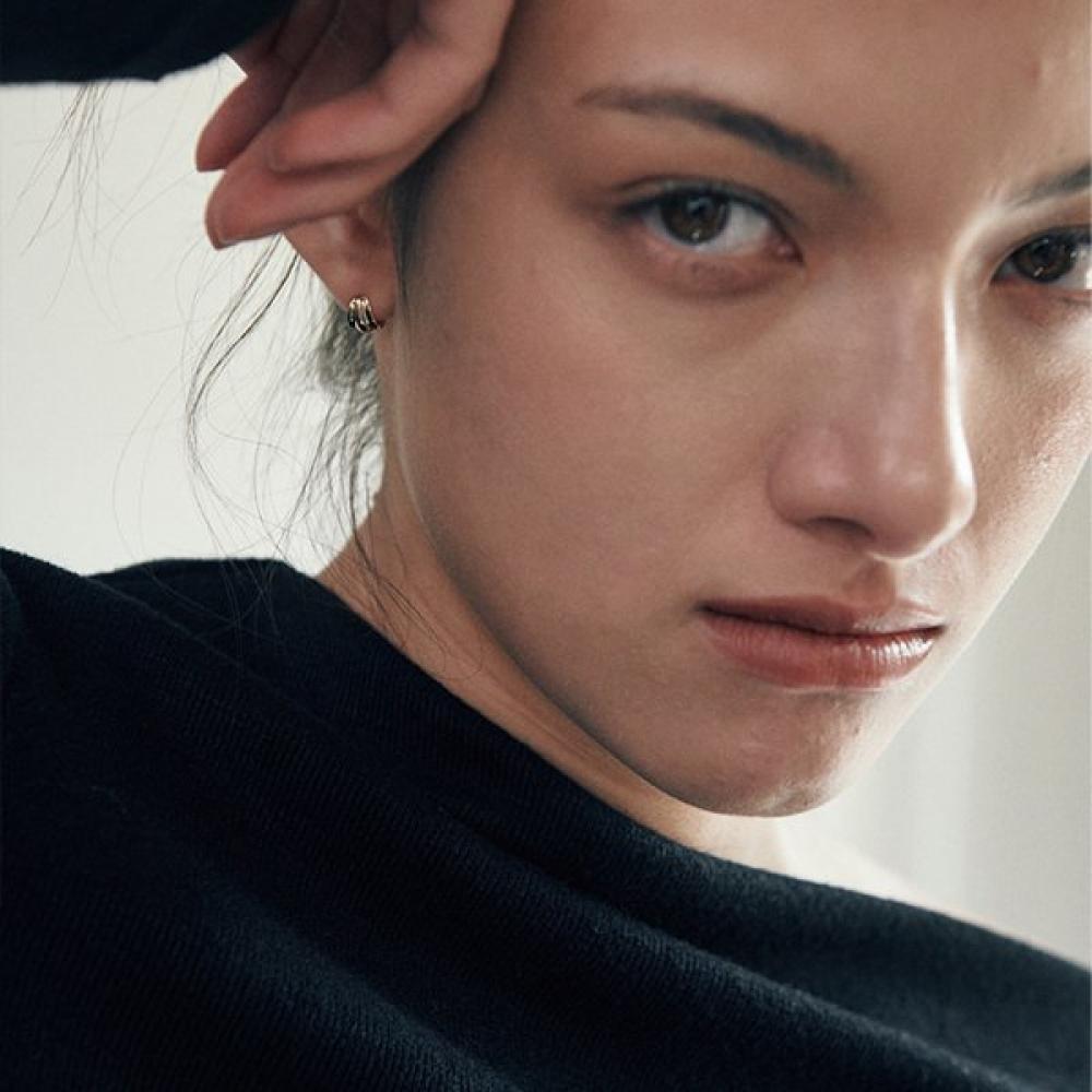 Deux.silver.201 Verte Mini Cote Earring  Gold 