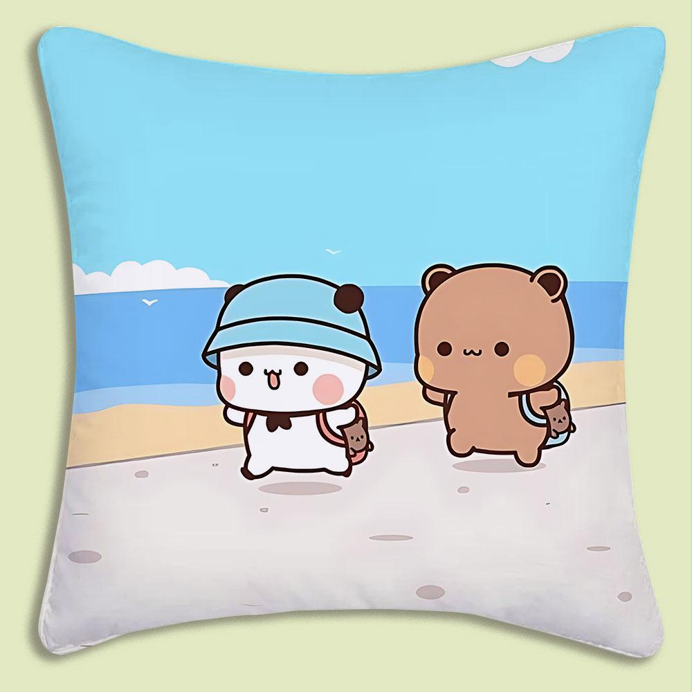 Cartoon Bubu Dudu Pillow Covers Cartoon Sofa Decorative Home Double-sided Printing Short Plush Cute Cushion Cover