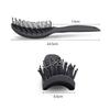 Portable Anti Static Styling Hair Brush Heat-Resistant Plastic Curved Vent Drying Brush 9 Row Rack Wide Tooth Scalp Massage Comb
