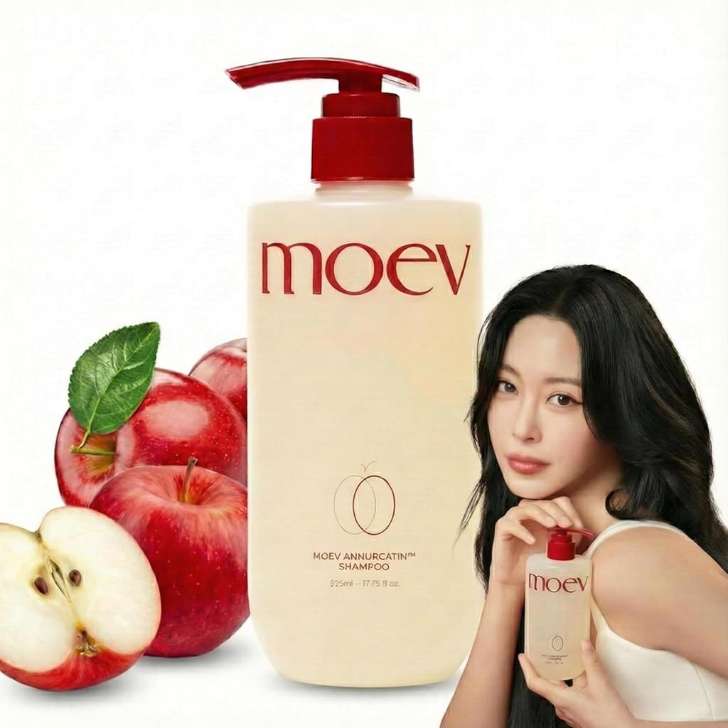 moev ANNURCATIN Shampoo Korean Apple Hair Care for Strength and Volume In Thinning Hair