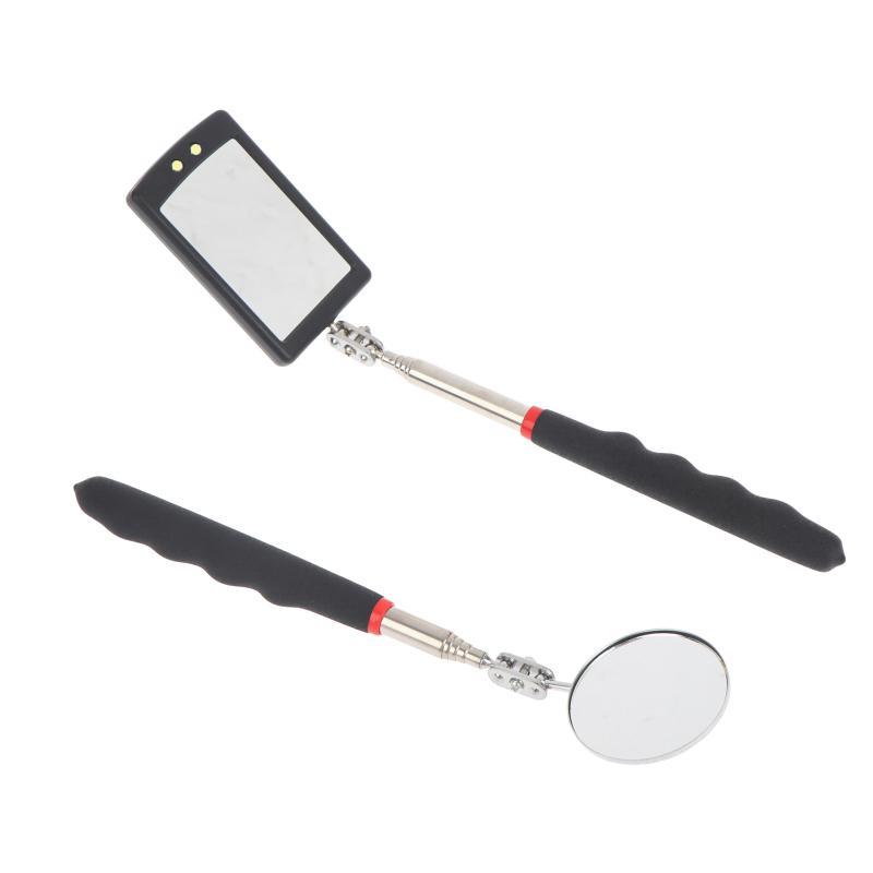 Car 360 Degree Rotatable LED Inspection Mirror Telescopic Flexible Tool for Auto Repair Mechanic Workshop Daily Use
