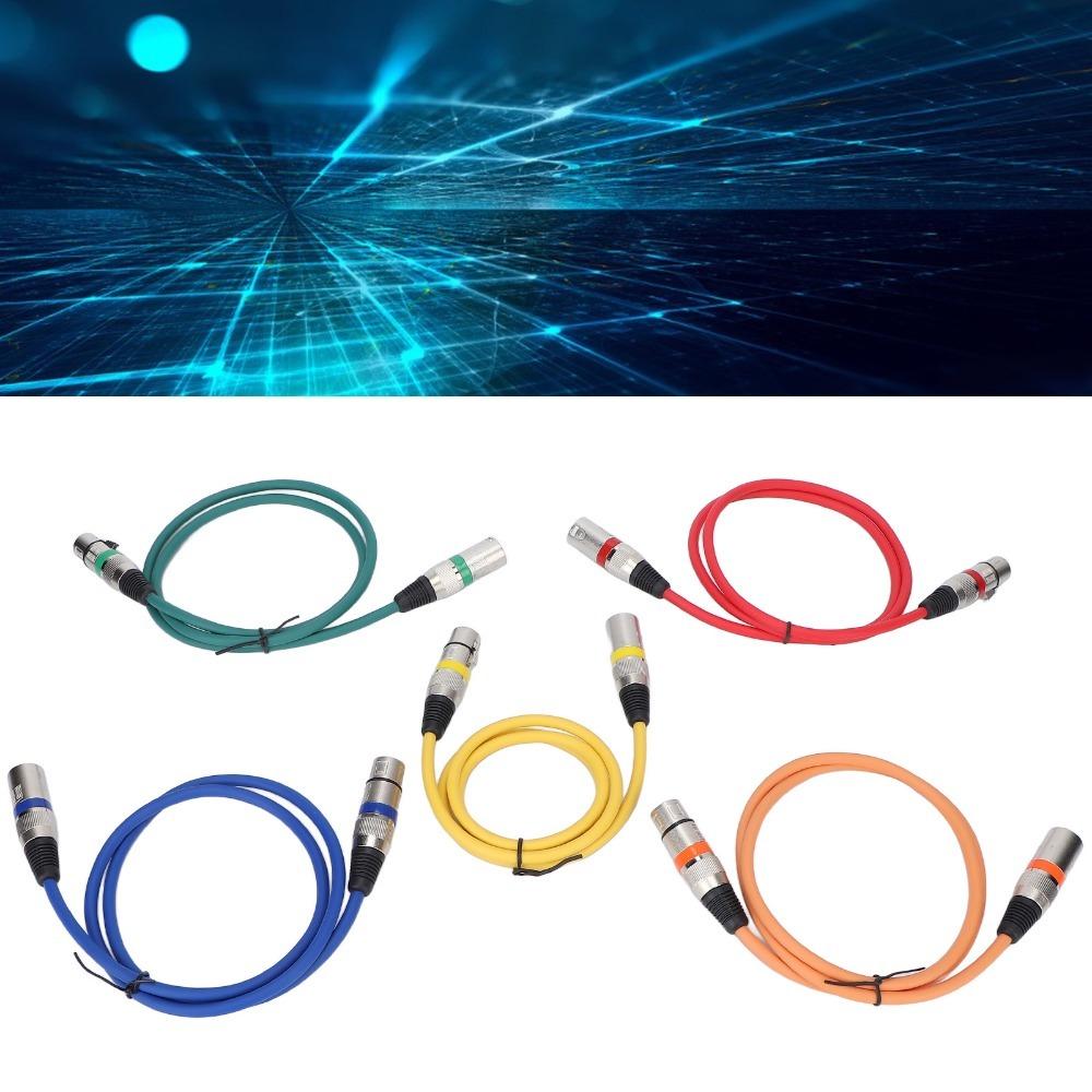 5PCS XLR Male to Female XLR to XLR Microphone Cable 3 Pin Color Coded Mic Patch Cord for Mic Mixer