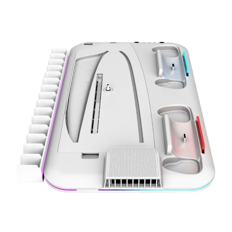 Charging Station with Headset Holder 3 Speed Adjustable Cooling Fan for Slim Controller Charger Stand Charging Dock