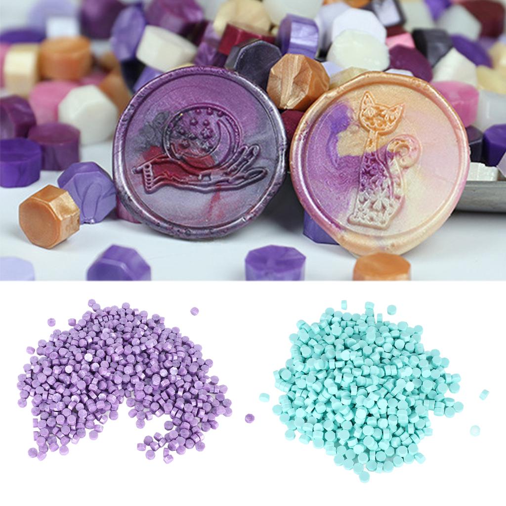 Sealing Wax Beads Pure Color Odourless Smokeless Portable Quick Dry Wax Stamp Beads for Envelope Car