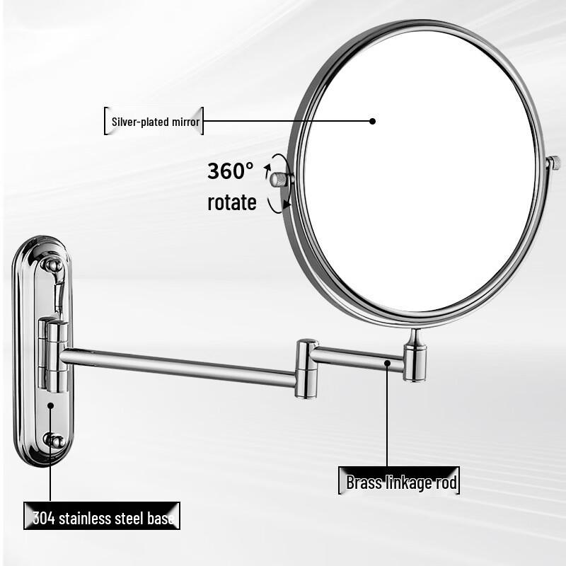 Oeny Wall-Mounted Extendable LED Makeup Mirror