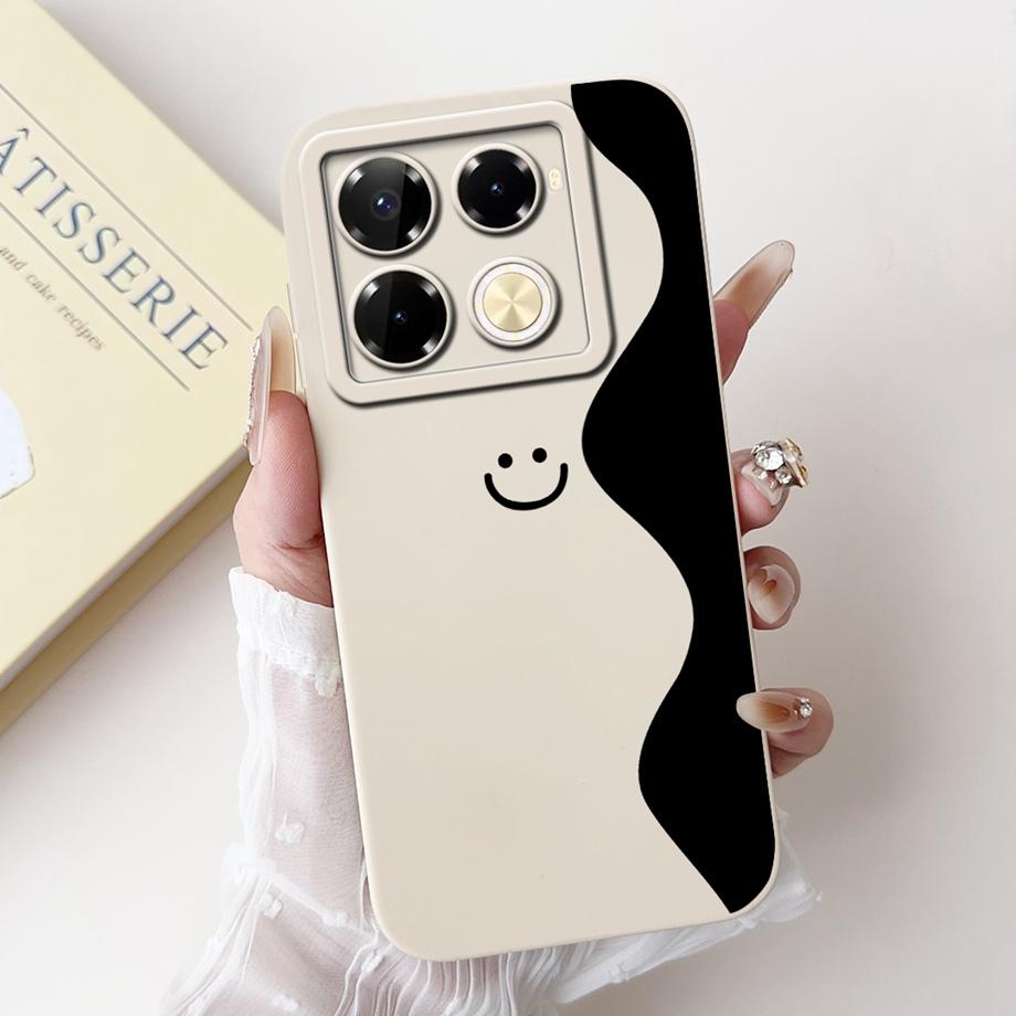 Soft TPU Candy Silicone Phone Case For Infinix Note 40 Pro Plus Note 40 4G 5G Back Cover Note40 4G Bumper Flower Girl Fashion