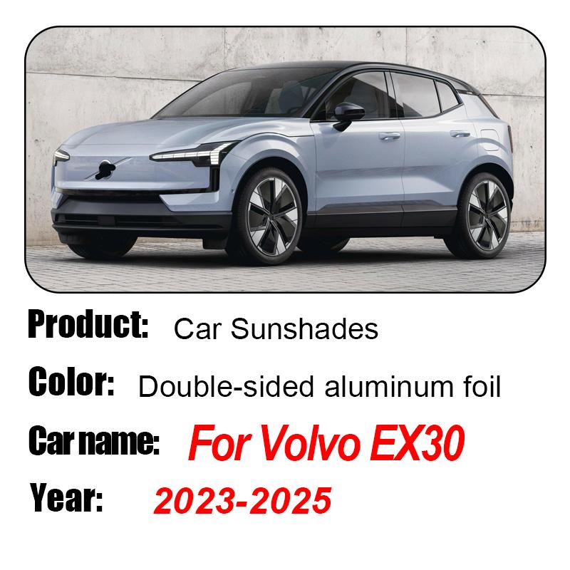 For Volvo EX30 2024 2025 Car Magnetic Mesh Sunshades Anti UV Auto Part Coverage Sunshade Privacy Protection Accessories