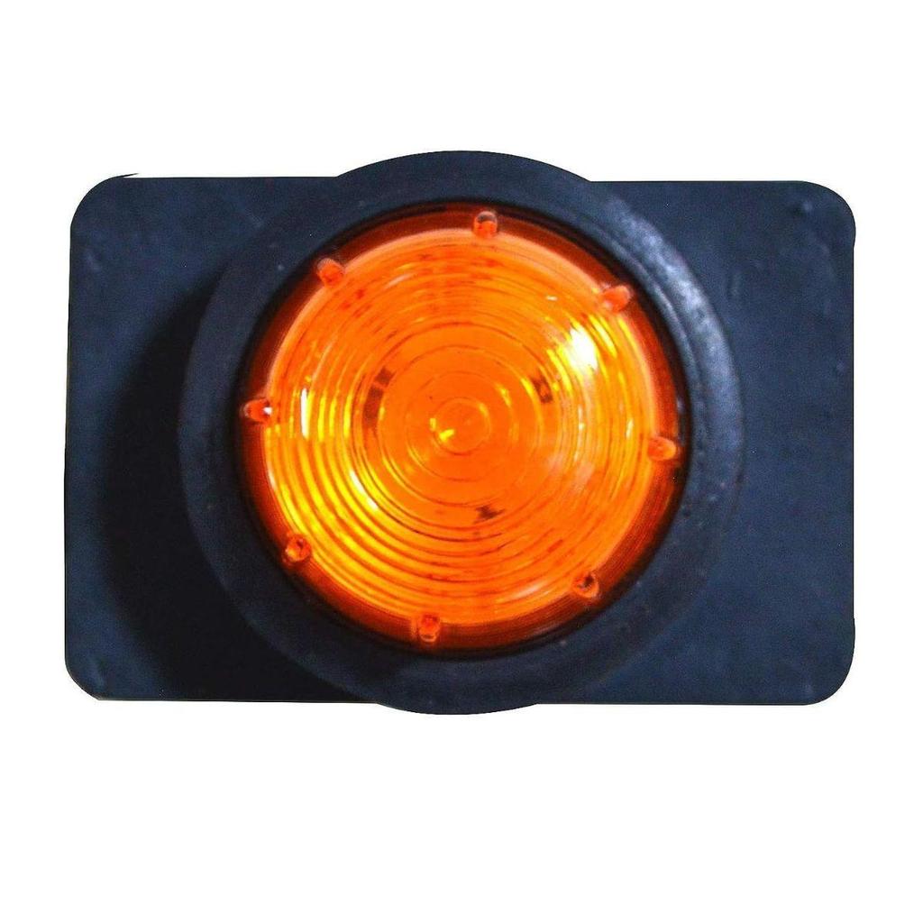 Pair of Position Marker Lamps with Bulbs – Stalk Side Marker Light – Amber – Compatible with Truck, Trailer & Buses
