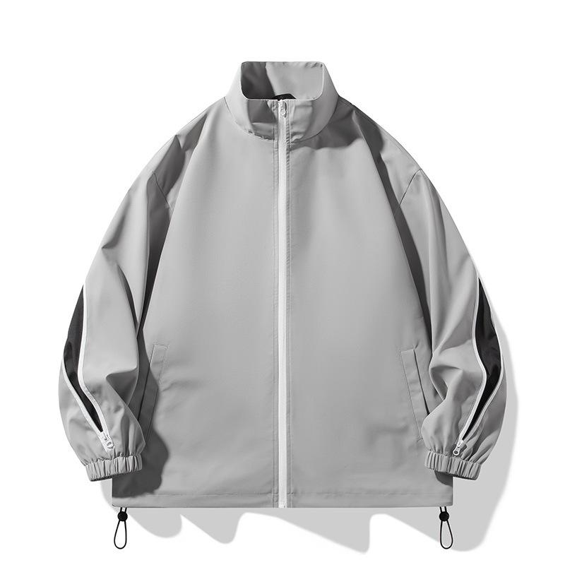 Stand-up Collar Jacket for Men's Spring New Casual Men's Trendy Workwear Outdoor Sports Running