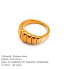 EManco Bread Pattern Ring Stainless Steel Jewelry Twist Personalized Couple Rings Women's Jewelry