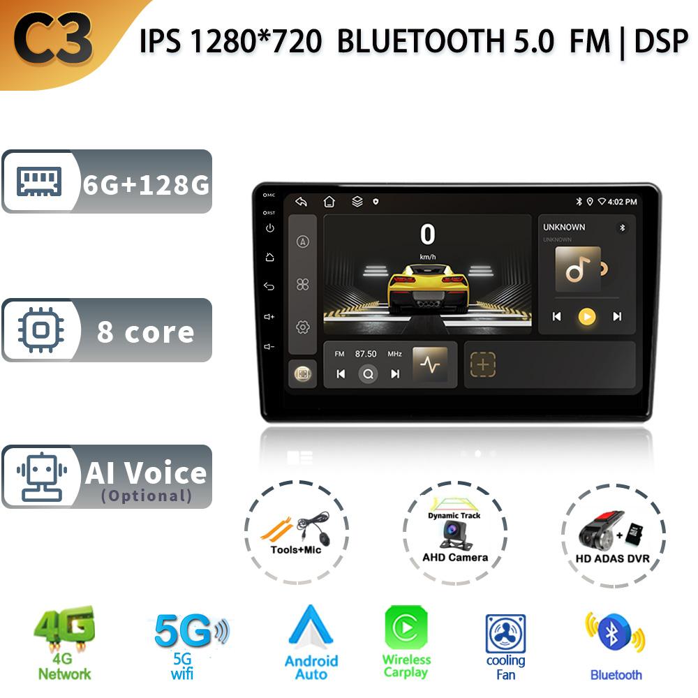 Car Radio Android 13 For Peugeot 308 T9 308S Year 2013-2017  Carplay Navigation GPS Stereo Multimedia Auto Touch Screen