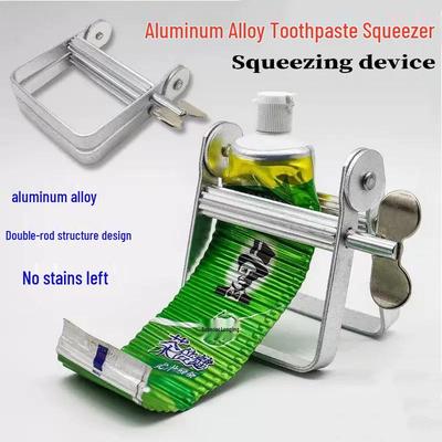 Aluminum Alloy Multi-Purpose Squeezer for Toothpaste, Hair Dye, and Facial Cleanser.