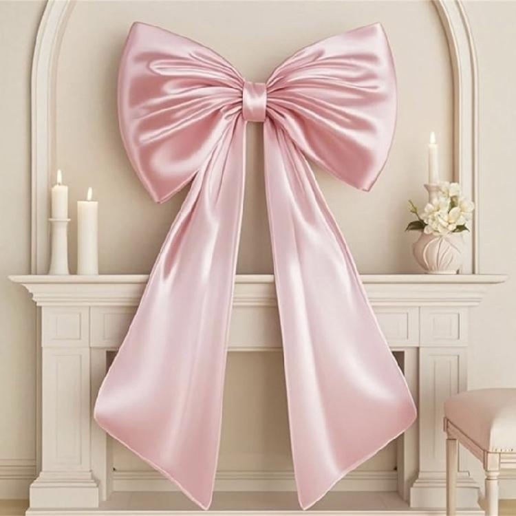Large Decorative Bowknot Centerpieces Easy Hanging Design Ornament Soft Polyester Fabric Accessory For Indoor Outdoor