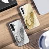 Green Flower Butterfly For Samsung A 73 72 71 70 56 55 54 53 52 51 50 42 35 34 33 32 31 26 25 24 23 22 30 20 Glass Phone Case