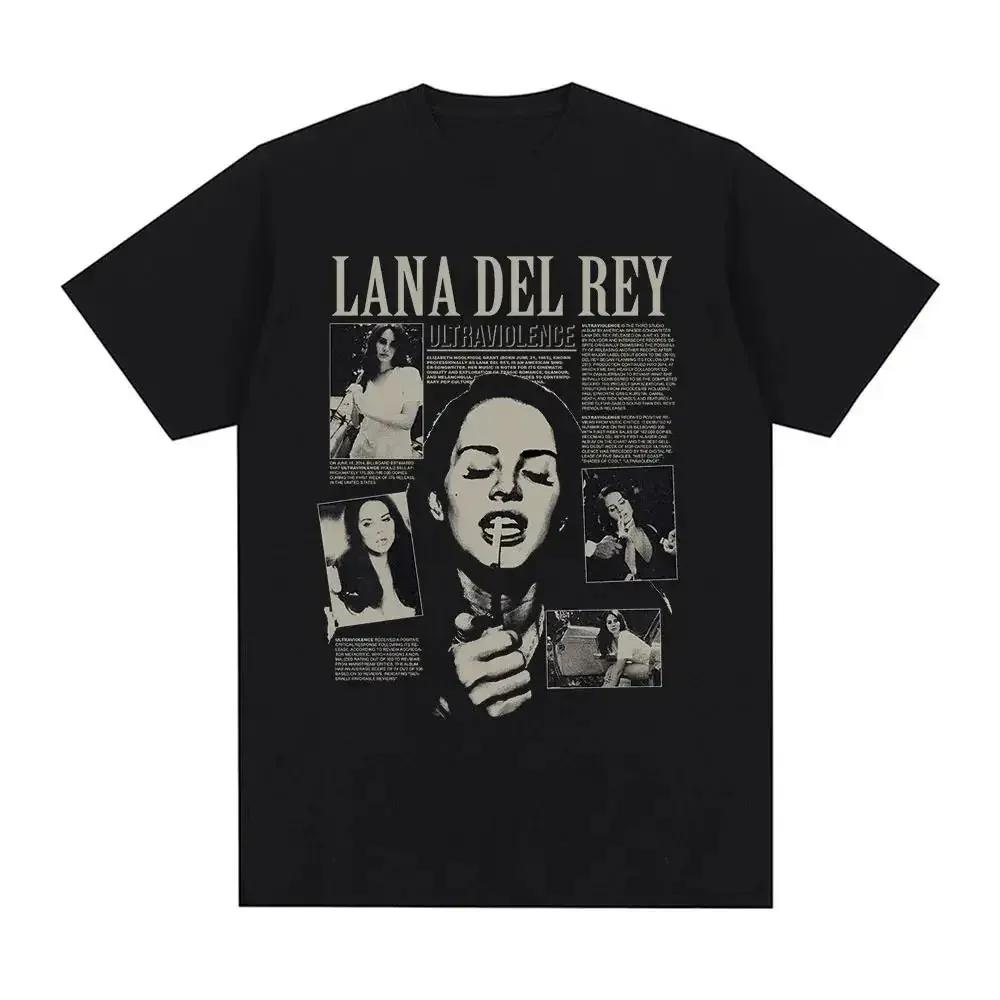 Singer Lana Del Rey Print T Shirt Men Women Fashion Hip Hop Streetwear Harajuku Short Sleeve T Shirt Unisex