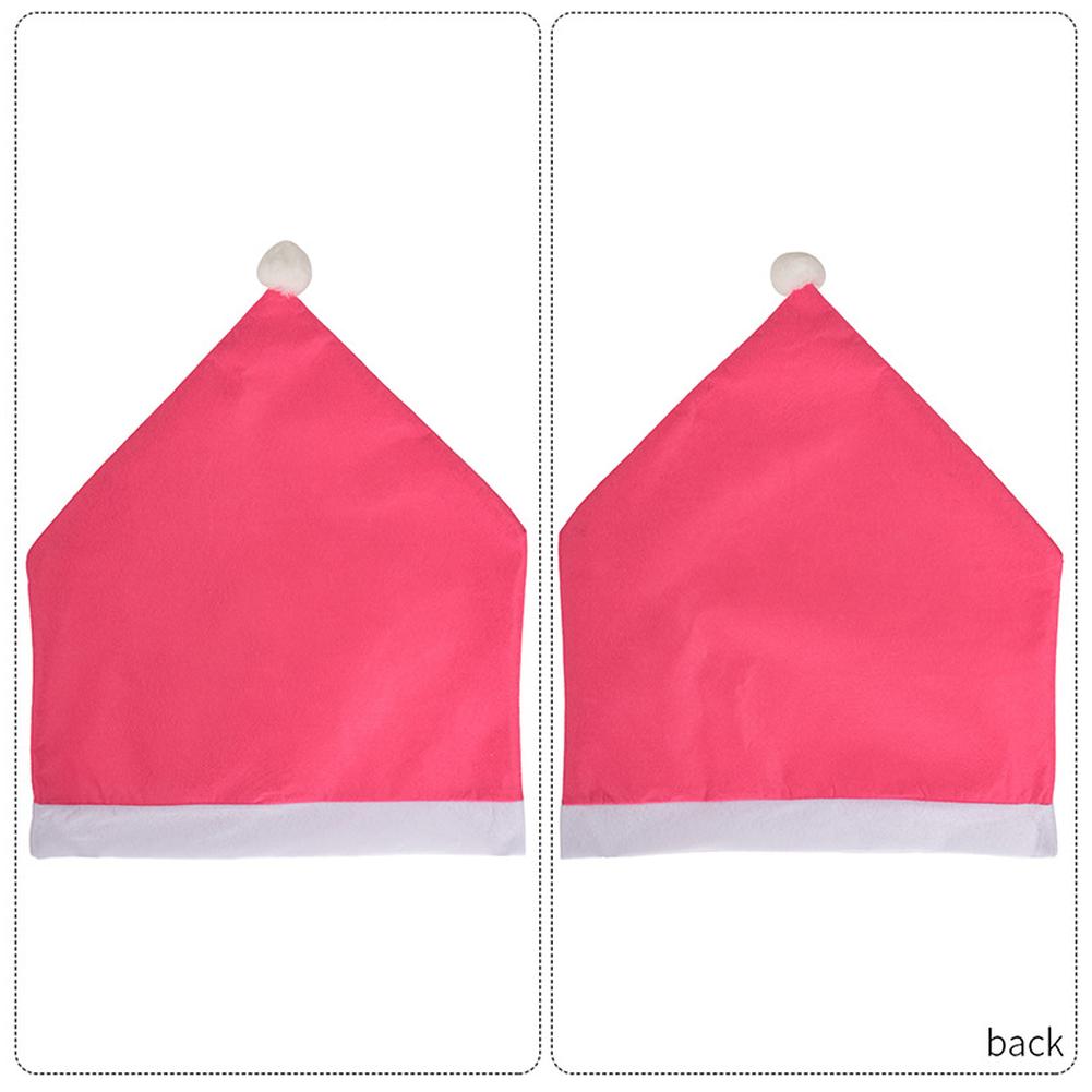 6PCS Christmas Chair Covers, Santa Hat Xmas Chair Covers, Christmas Decorations Indoor Chair Covers For Indoor Kitchen Dinning Room Home Office