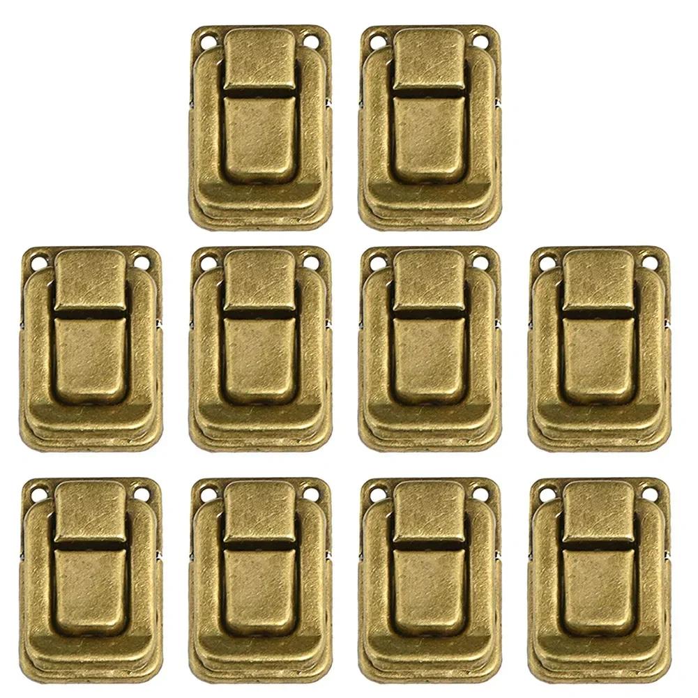 

10 шт. антикварный замок металлический засов защелка шкатулка для драгоценностей декоративный замок винтажная деревянная коробка защелка пряжка шкаф мебельная фурнитура