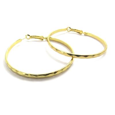 [L9571] - Gold 'Choréographie' Hoop Earrings Ø 45 Mm 3 Mm