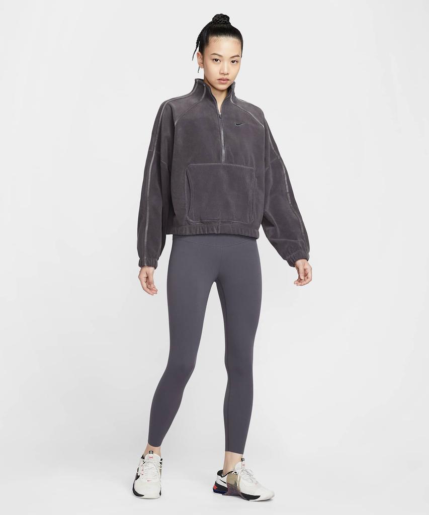 Nike One Therma Fit Half-Zip Top W - Thunder Grey:Dark Shadow / Hv3716-036