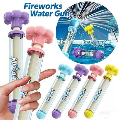 Pistolet à eau à tirer et à relâcher avec effet feu d'artifice Jeux de sport éclaboussants d'extérieur Pour Piscine Pelouse Activités d'été Jouets Pistolets à eau interactifs pour enfants