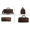 Brown Vintage Leather Duffel Bag Mens Buffalo Travel Weekend Luggage Carry On BG