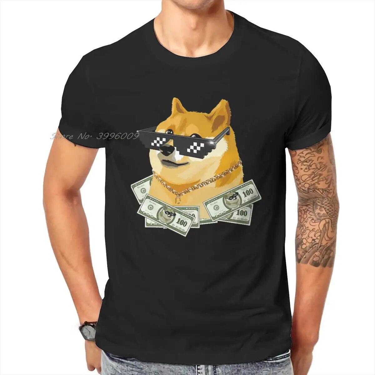 

Футболка с криптовалютой DogeCoin Doge, классическая летняя футболка в стиле гранж, большие размеры, хлопковые топы унисекс, футболка в стиле Харадзюку с круглым вырезом