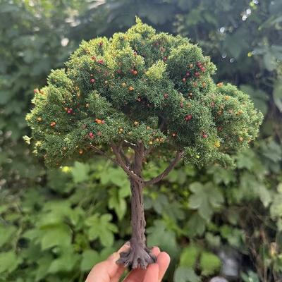 1pc Realistic Fruit Tree Decor, Miniature Sand Table Building Model Decoration, DIY Fruit Trees Miniature Landscape Decoration