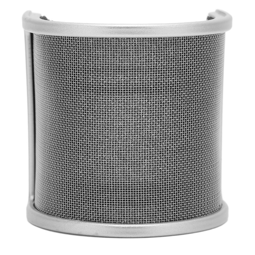 Easy To Assemble U Shape Microphone Windscreen Adjustable Lightweight Mesh Shield Mic Shield Spraying Reduce