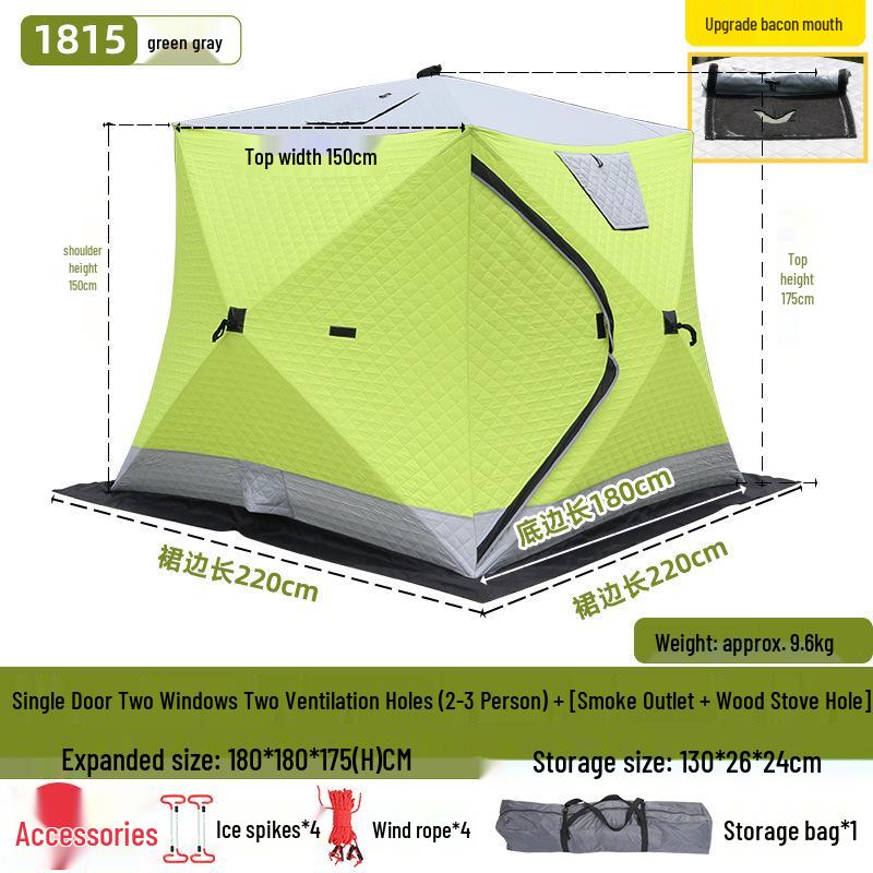 Winter Fishing Tent: Thickened, Cold-Proof, Windproof, Cotton Insulated for Outdoor Camping.