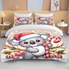 10 Size Cartoon Koala Print 3PCS 1Quilt Cover 2Pillow Cases Bedding Set Duvet Set Comforter Bed Set Queen King Size Home Textile