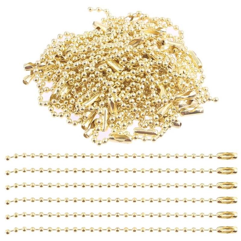 10/50pcs Colorful Ball Bead Chain Fits Key Chain Dolls Label Hand Tag Connector For DIY Bracelet Jewelry Making Accessorise 12cm