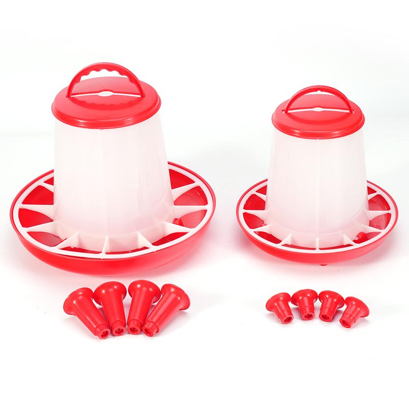 1Set Automatic Chicken Feeder Bucket with Legs Rooster Hen Feeding Device Farm Animal Poultry Quail Pigeon Feeding Supplies