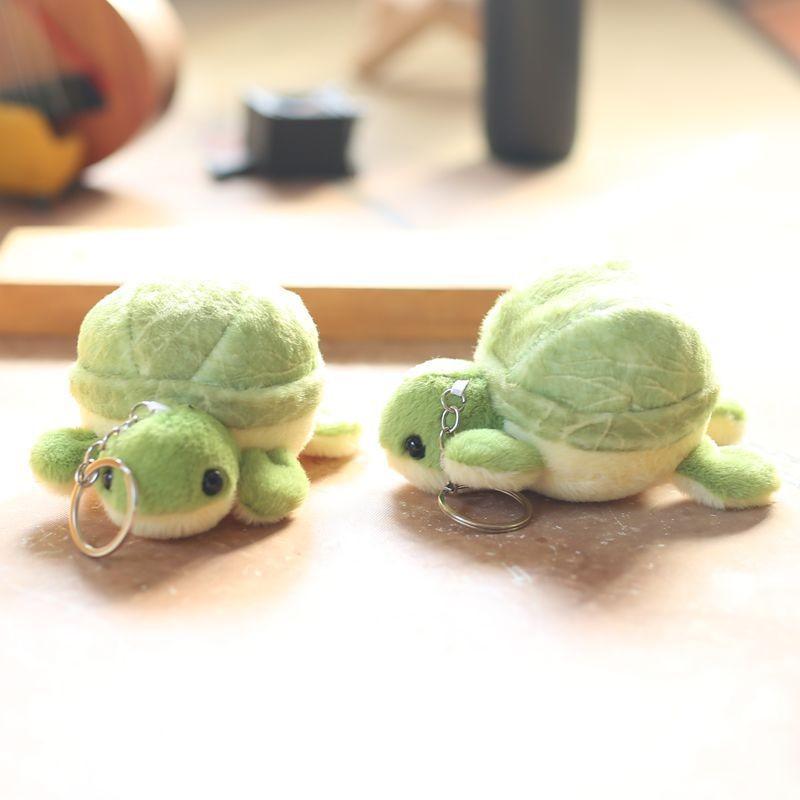 Cute Adorable Mini Turtle Plush Toy Keychain Backpack Pendant 12cm Soft Stuffed Animal