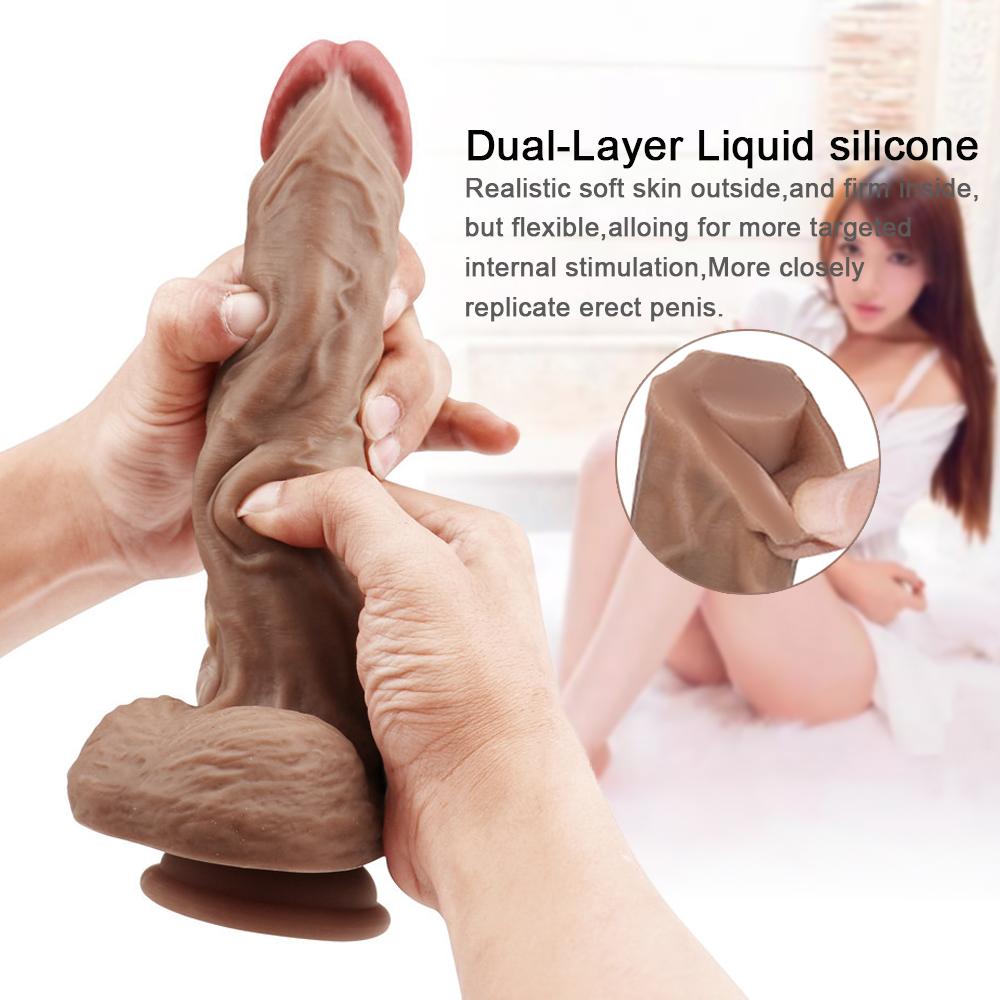 Silikonové dildo sexuální hračky pro ženy s přísavkou Realistická dilda pro ženskou masturbaci