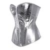 Silver Sequin Faux Leather Corset with Zipper - European & American Court Style Shapewear.