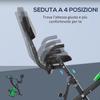 Cyclette Pieghevole 2-in-1 con Resistenza Magnetica a 8 Livelli, Elastico per Braccia, Sensore di Battito Cardiaco, Verde