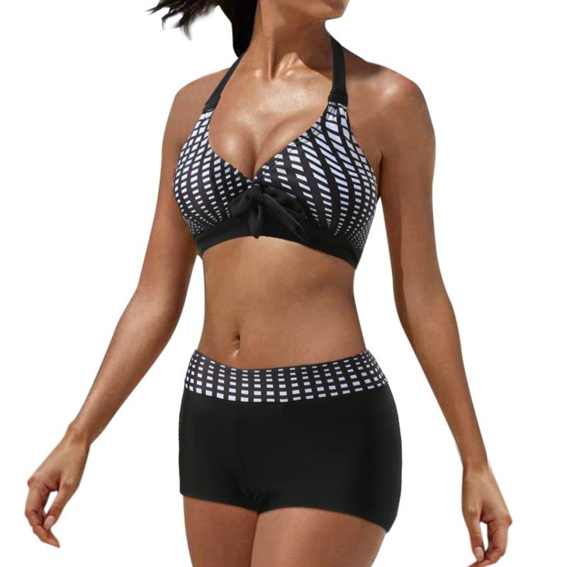 Swimsuit Split Two-piece Swimsuit Boxers Straps Bikini Conservative Swimsuit Swimsuit Cross