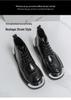 Men's Plus Size High-Top Thick-Sole Leather Boots - Autumn/Winter 2025 Fashion Edition