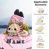 Axolotl Style Customize Text Blanket Lightweight Personalized Blanket Ultra-Soft Versatile for Bedding Livingroom Picnics Seaside All-Season Use